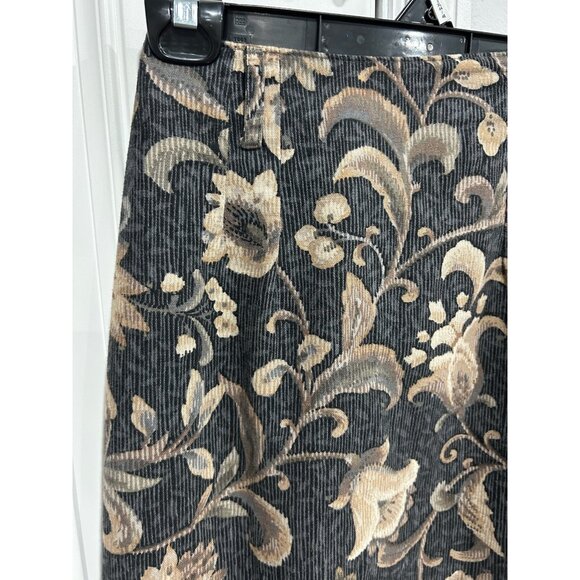Coldwater Creek Womens Floral Elastic Waist Corduroy Skirt 6P Versatile - Picture 4 of 9